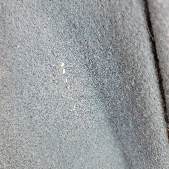 Vintage Spencer Douglas Dark Teal, Black Trim Wool Mid Length Winter Coat Large - Picture 14 of 16